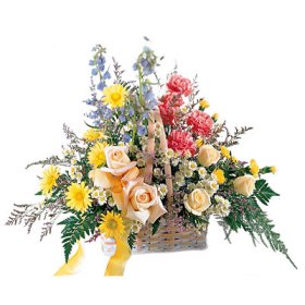 usa basket of flowers